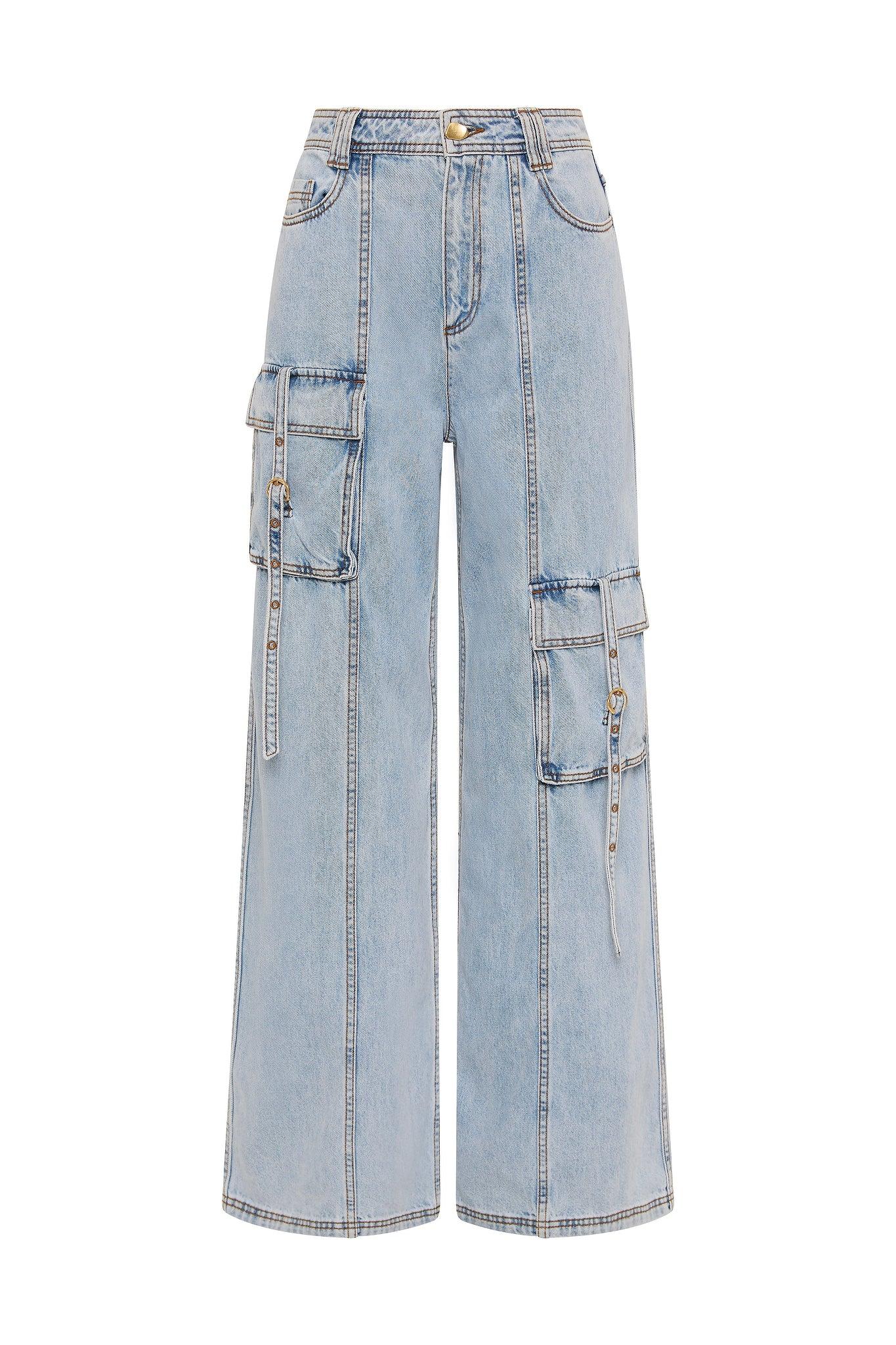 Juno Cargo Jeans-SEA SPRAY WASH / 6 Product Image