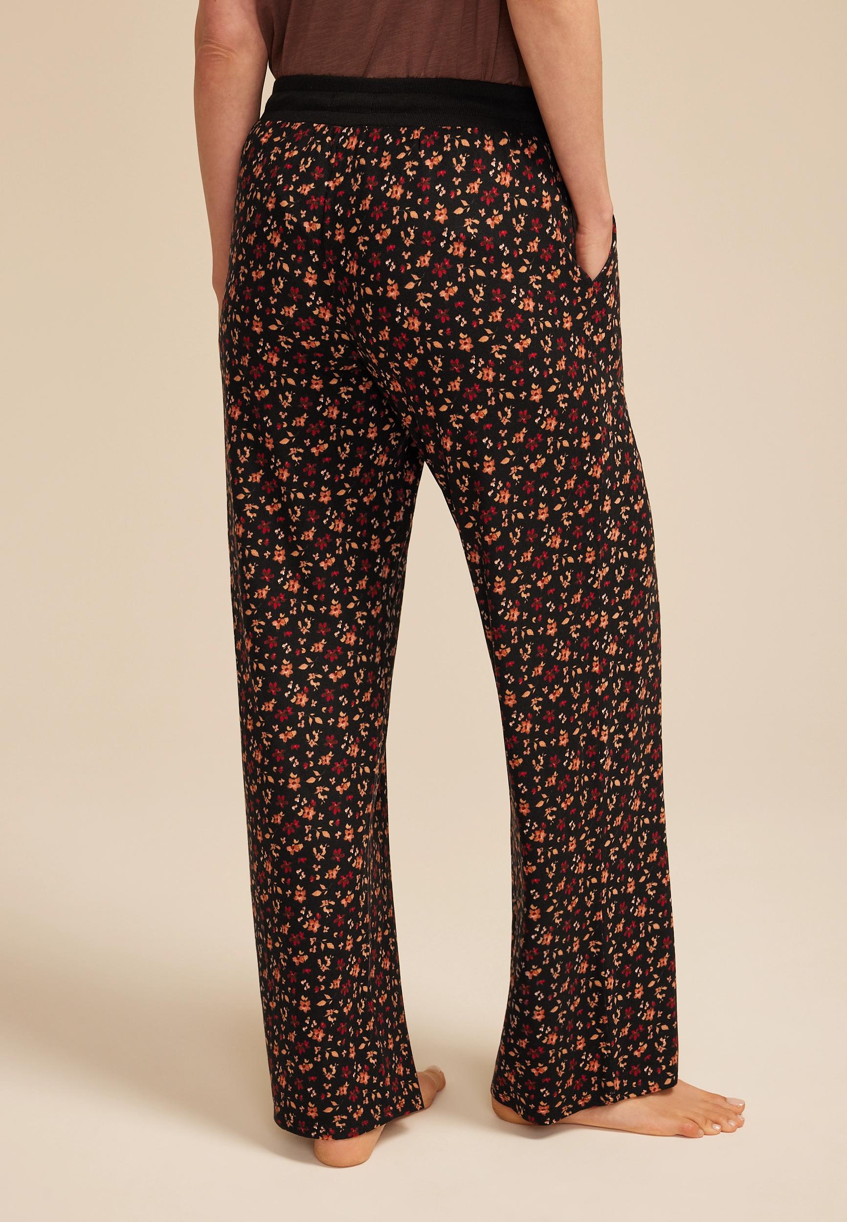Ditsy Floral Wide Leg Pajama Pants Product Image