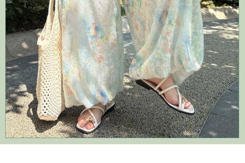High Rise Floral Print Wide Leg Pants Product Image
