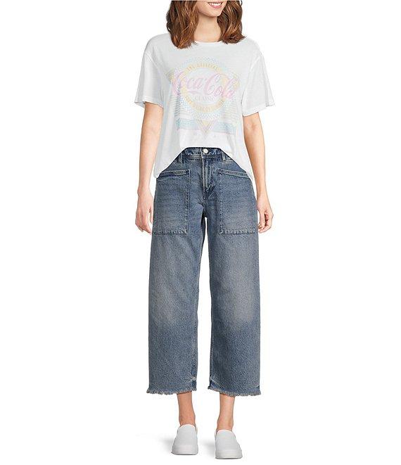 Lucky Brand Knit Coca-Cola Classic Crew Neck Short Sleeve Tee Shirt Product Image