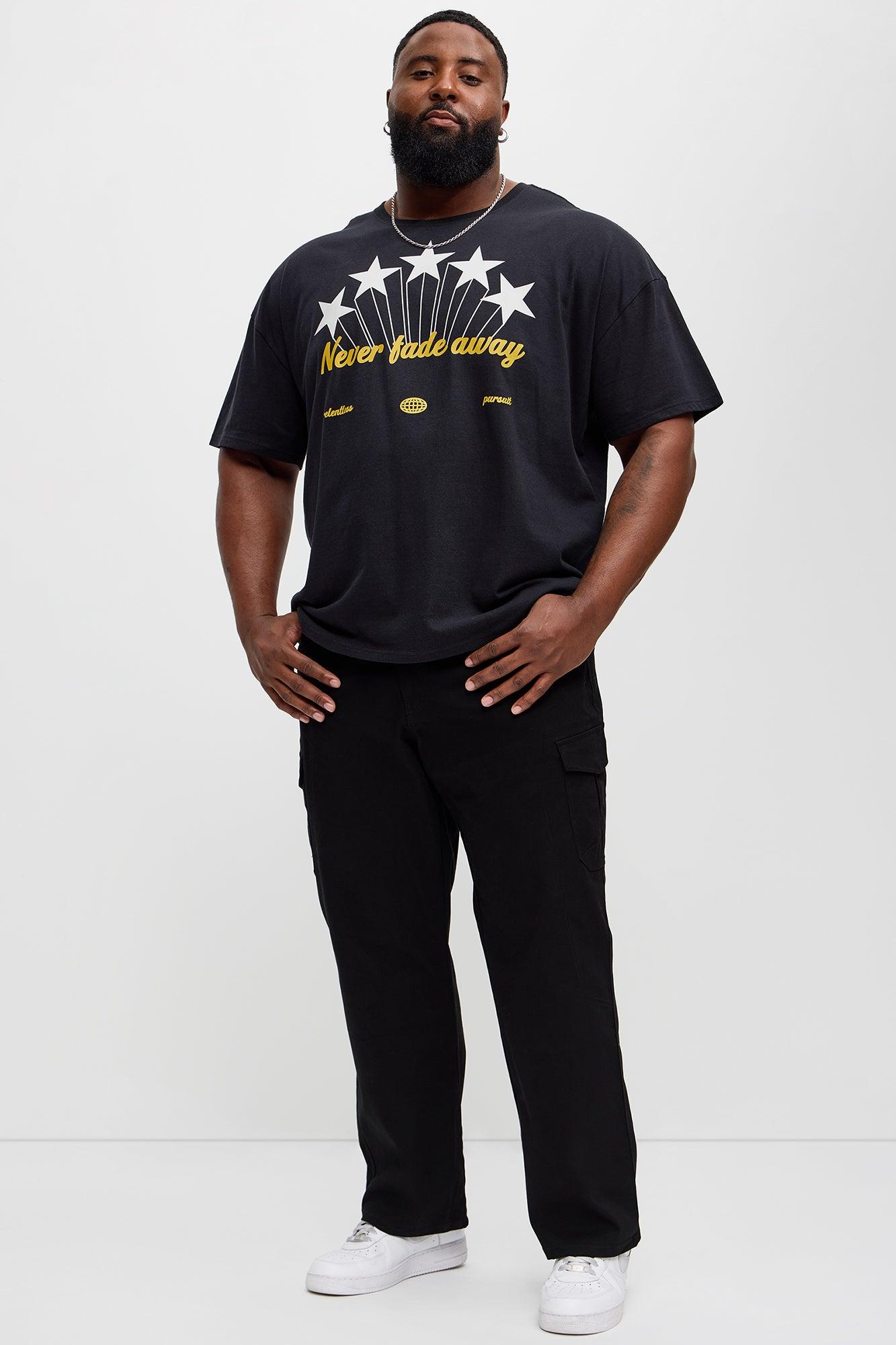 Never Fade Away Oversized Short Sleeve Tee - Black Product Image