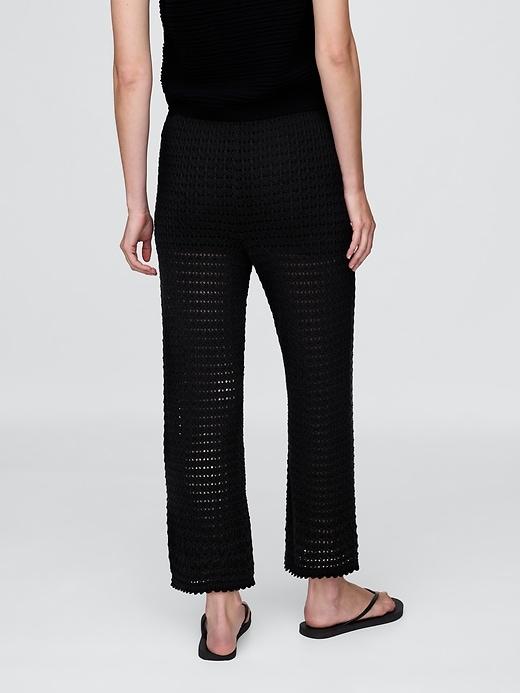 100% Cotton Crochet Ankle Pants Product Image