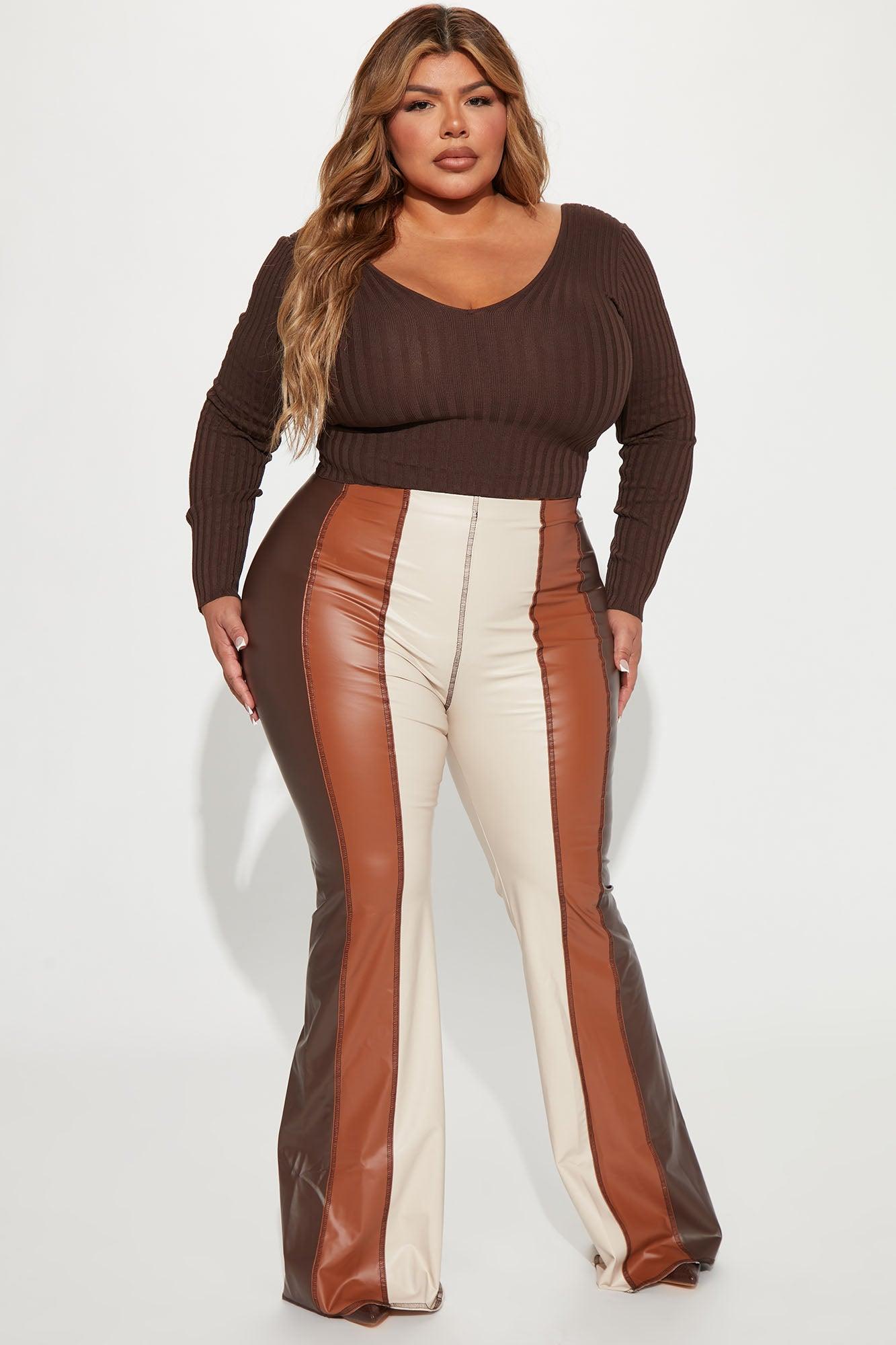 Kallan Knit Sweater Top - Brown Female Product Image