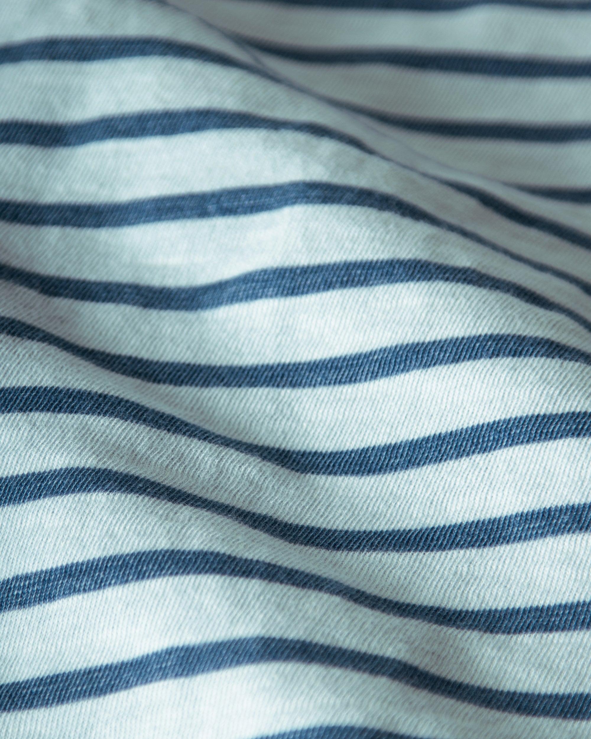 Long Sleeve Indigo Overdyed Polo in Faded Red Product Image