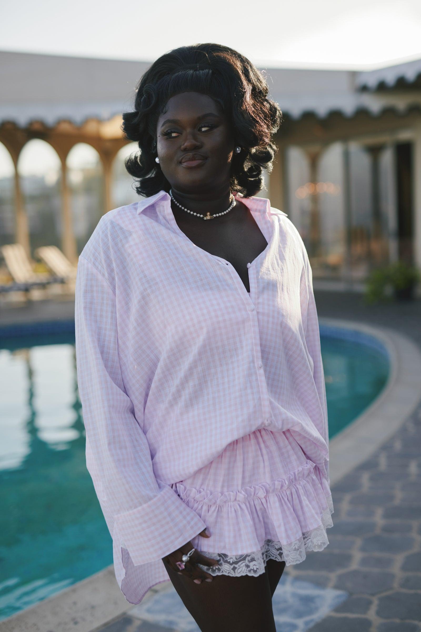 The Pink Gingham Degas Skirt Product Image