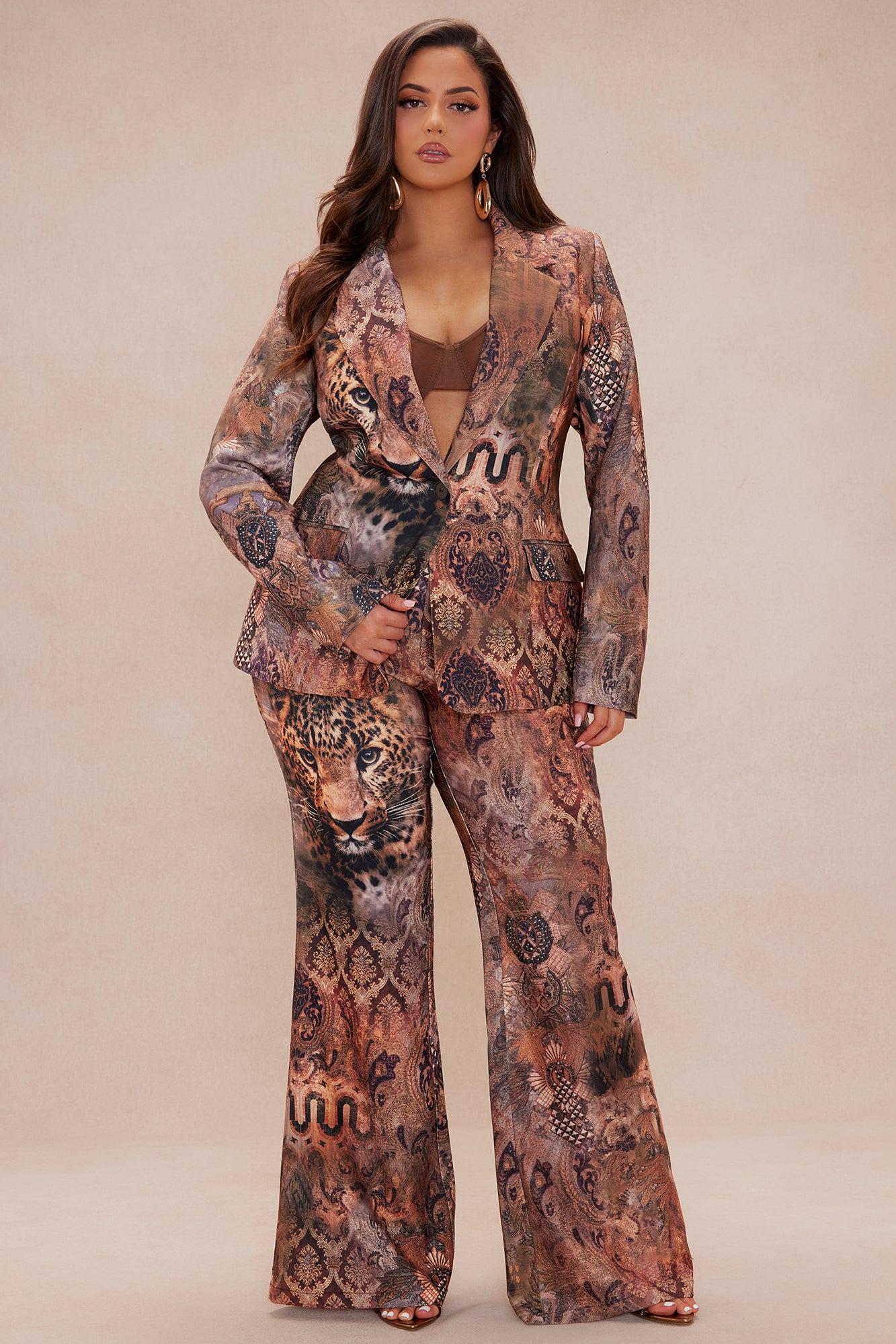 Exotic Suit Set - Brown Combo Product Image