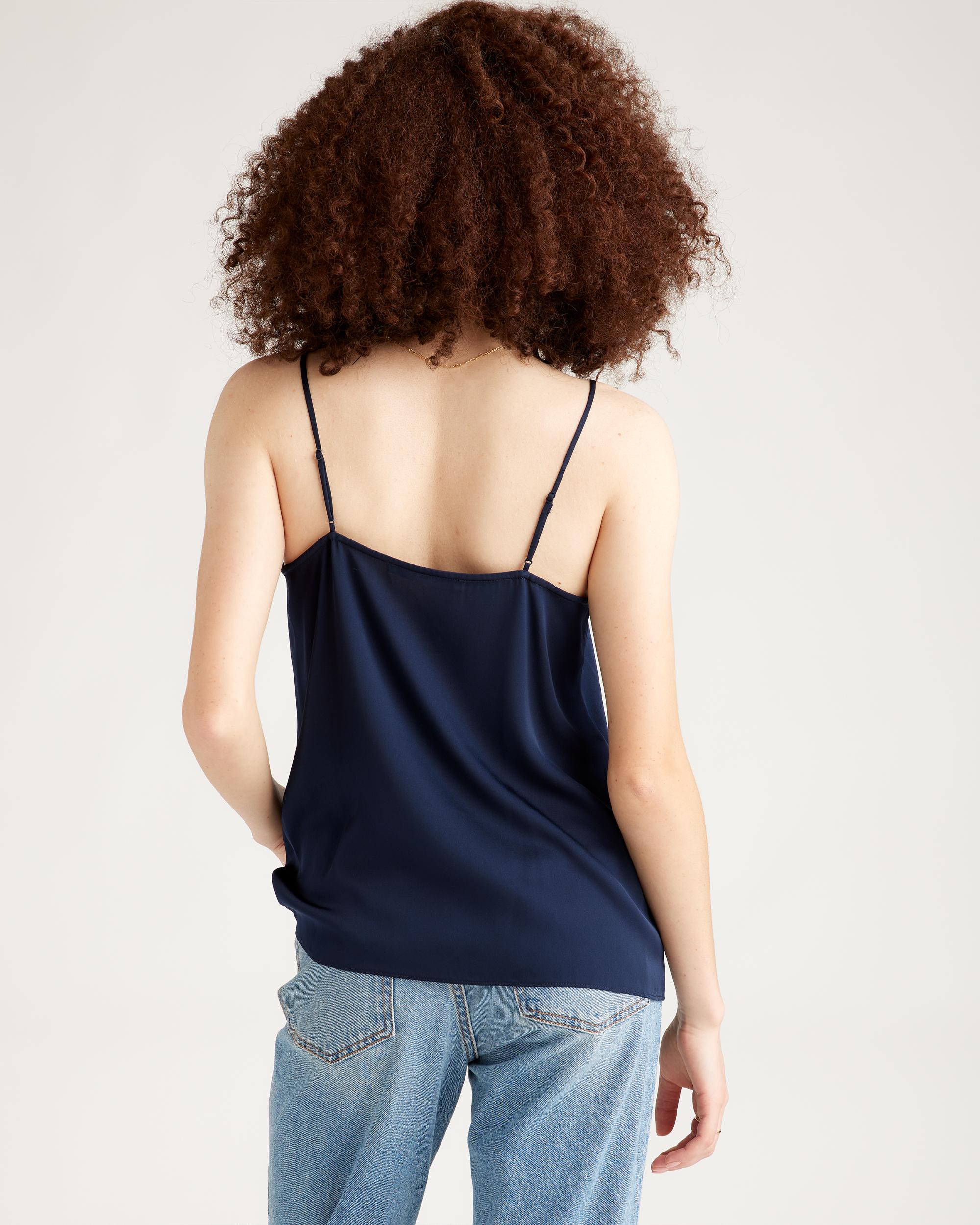 Quince | Women's 100% Washable Silk Stretch V-Neck Cami Top Product Image