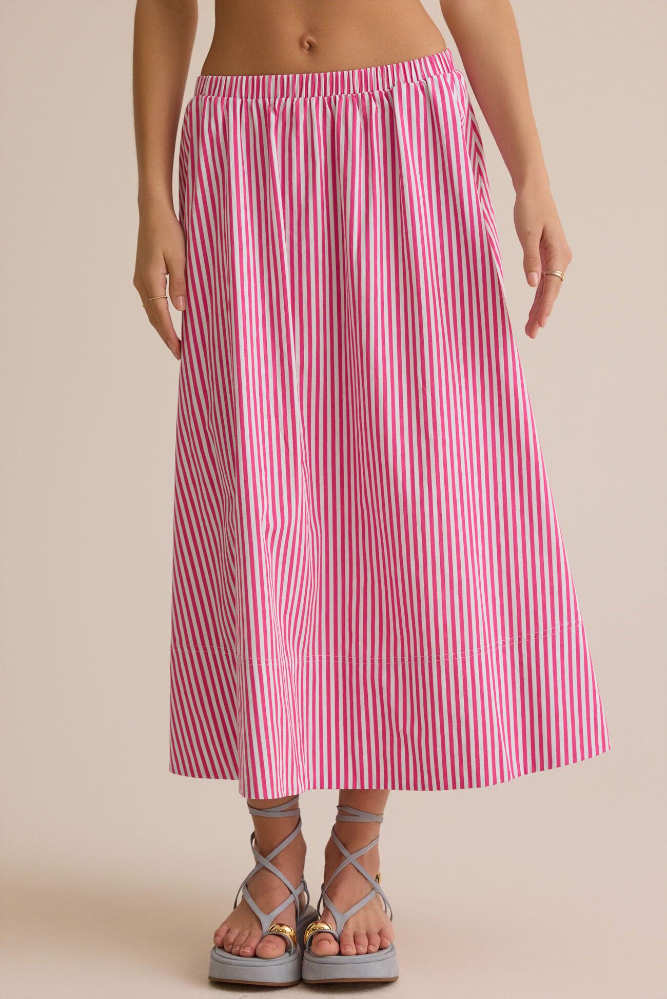 Sloane Stripe Midi Skirt Product Image