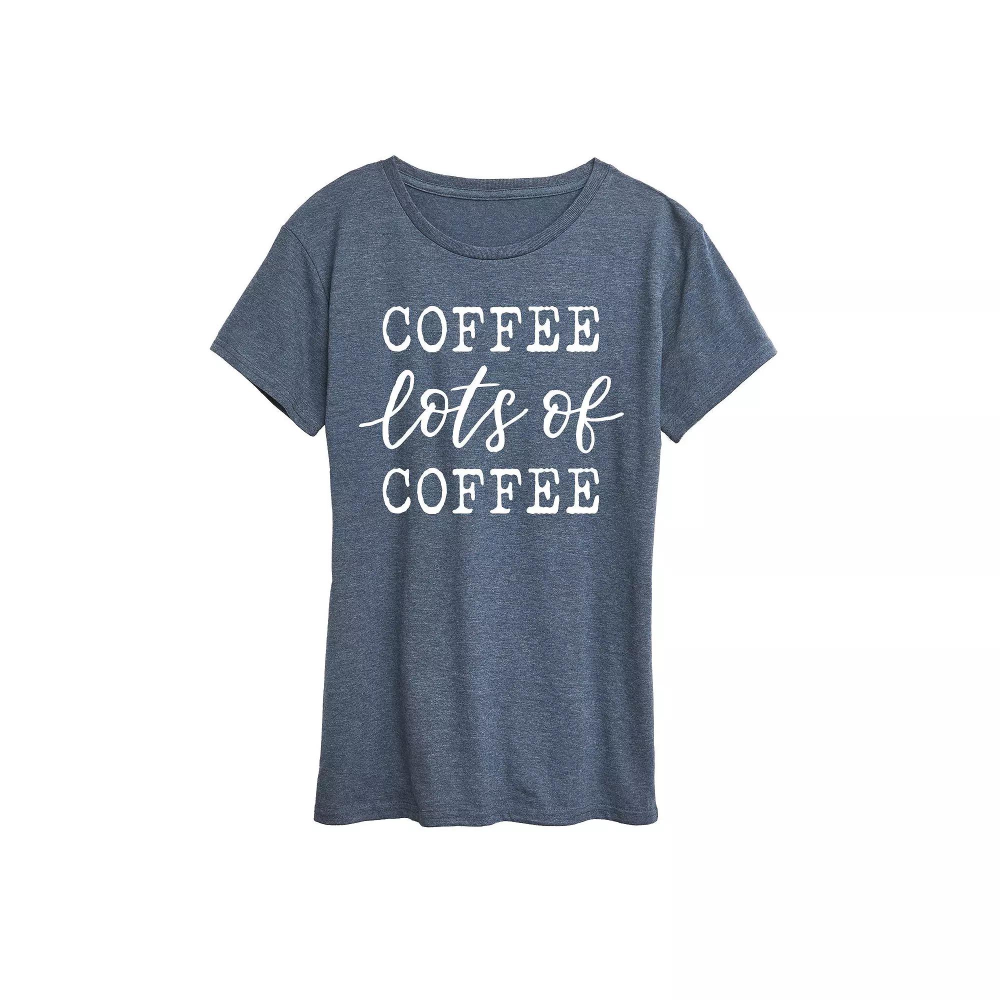 Women's Coffee Lots Of Coffee Graphic Tee, Girl's,  Product Image