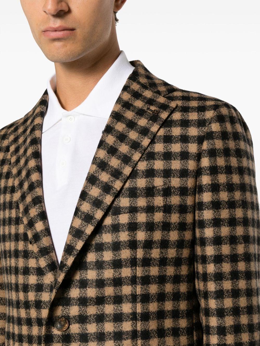 Tagliatore Textured Check Taupe Blazer Product Image