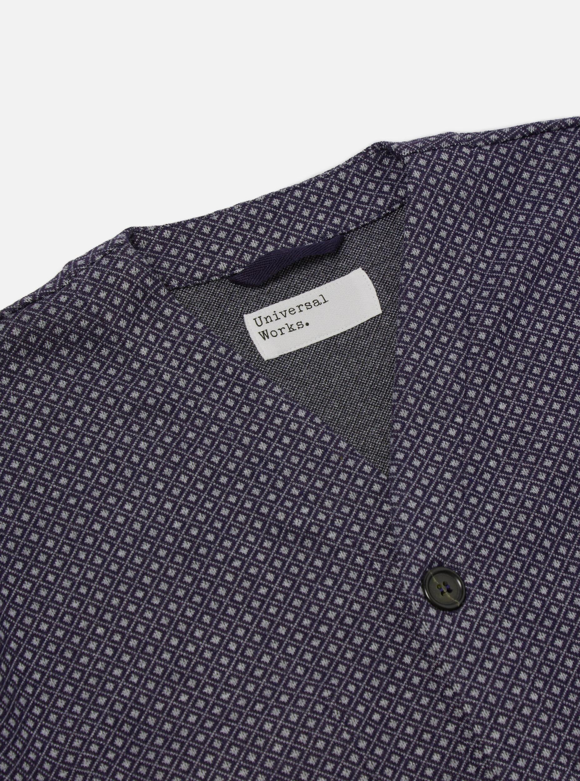 Navy Argyll Jersey Cardigan Product Image