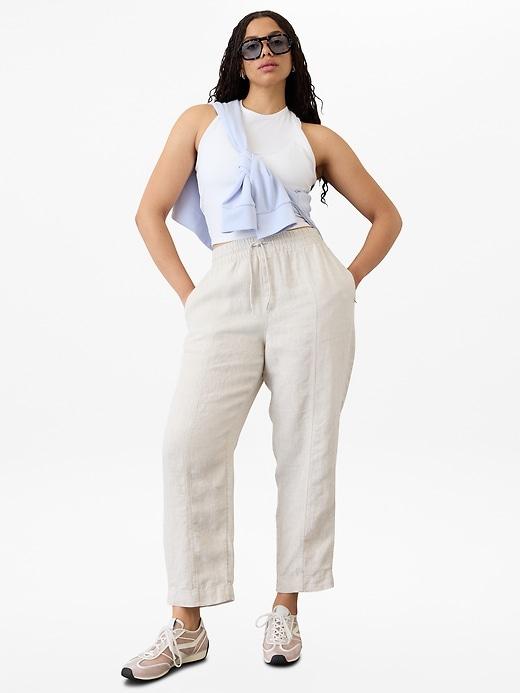 Retreat High Rise Linen Ankle Pant Product Image