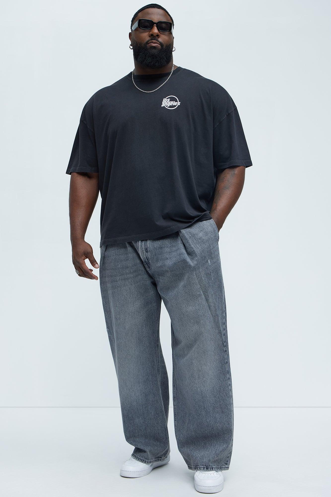 Los Angeles Last Nite Oversized Short Sleeve Tee - Black Product Image