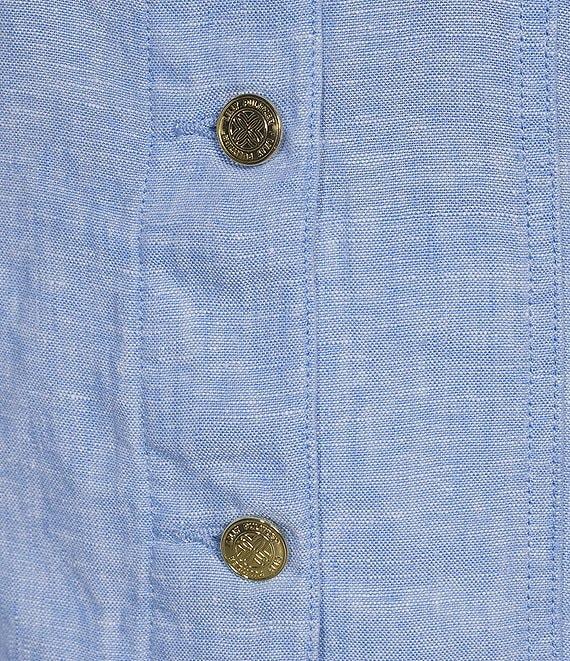Lilly Pulitzer Seaspray Linen Point Collar Long Sleeve Jacket Product Image