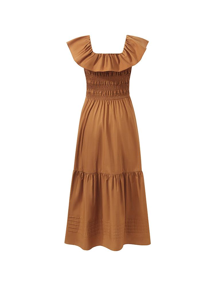 Ruffle Off Shoulder Women Maxi Dress Product Image