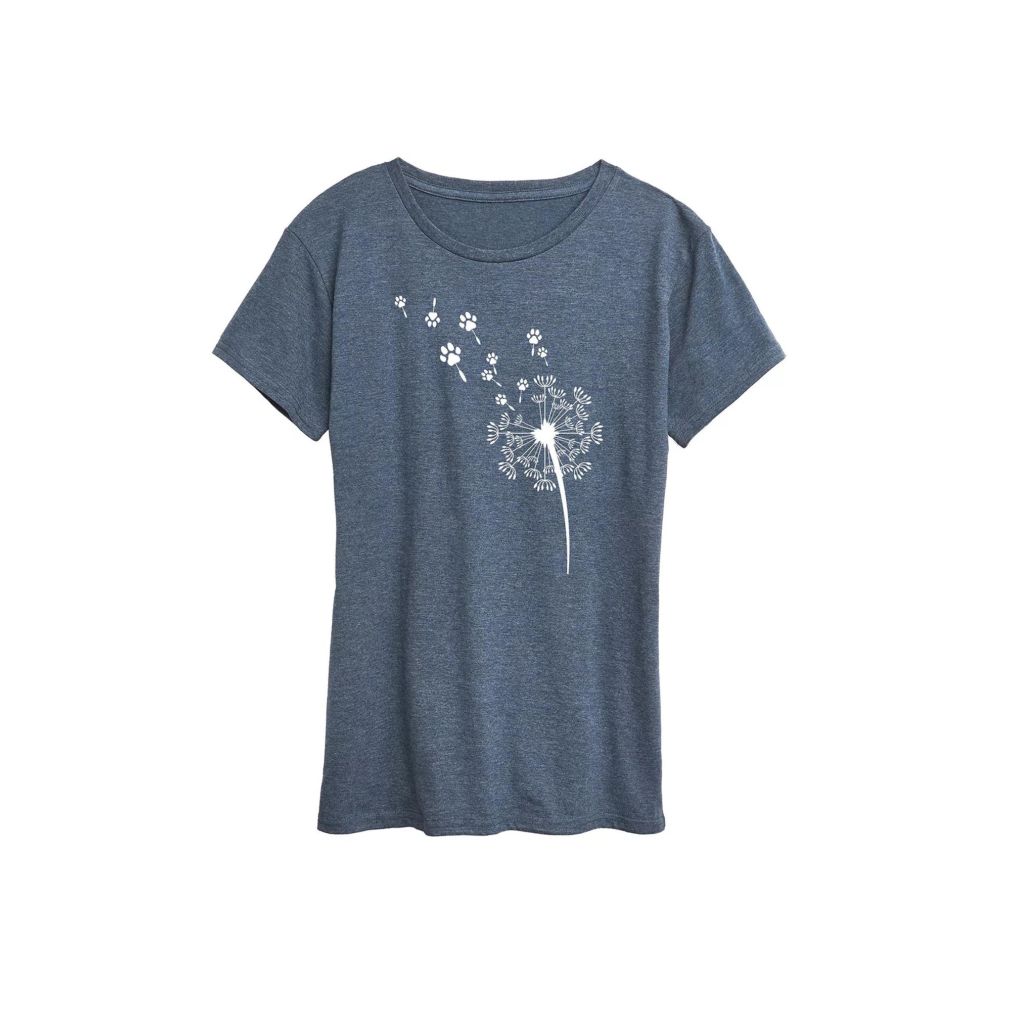 Women's Pawprint Dandelion Graphic Tee,  Product Image