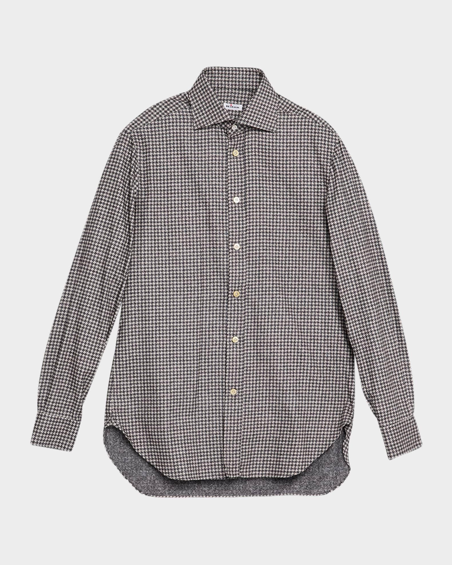 Men's Cotton Houndstooth Classic-Fit Sport Shirt Product Image
