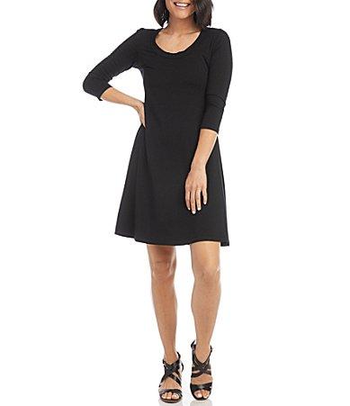Karen Kane Petites Scoop Neck A Line Dress Product Image