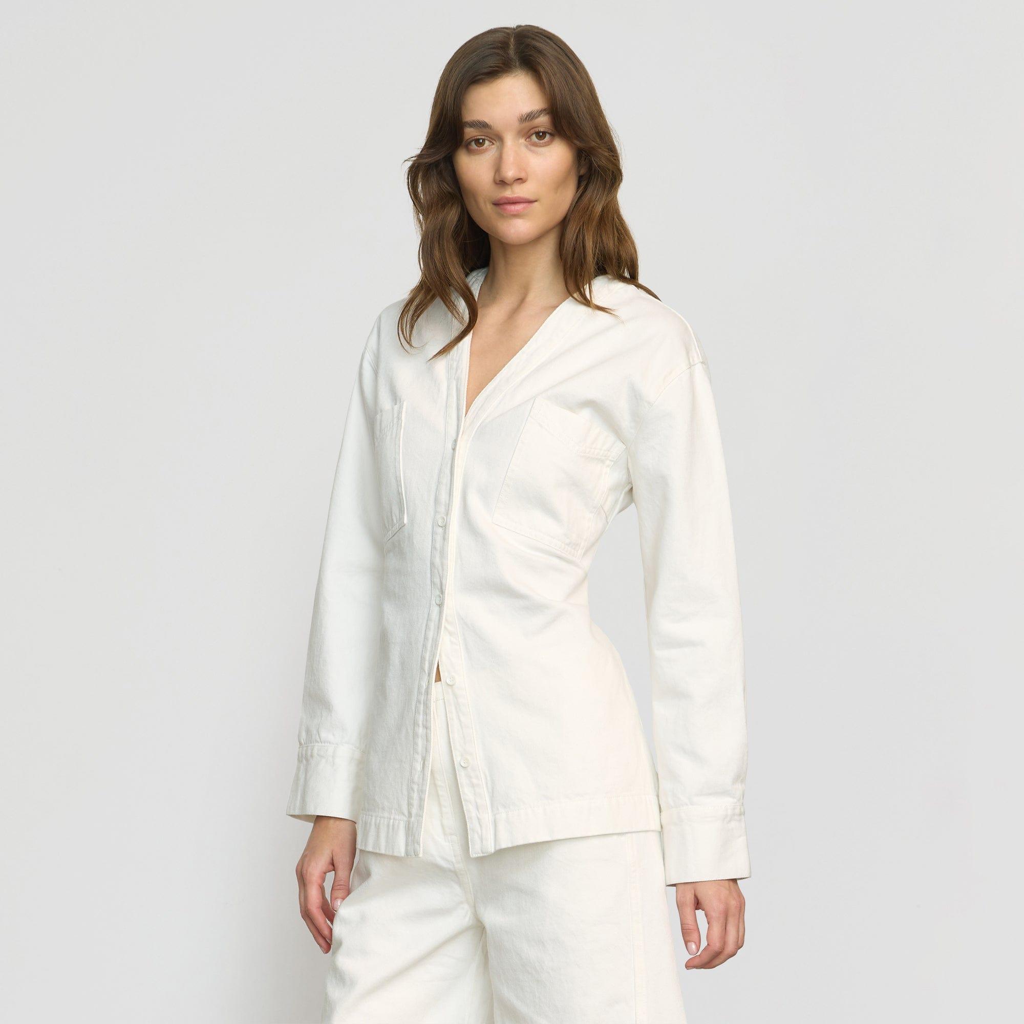 Emmett Structured-Sleeve Denim Jacket Product Image