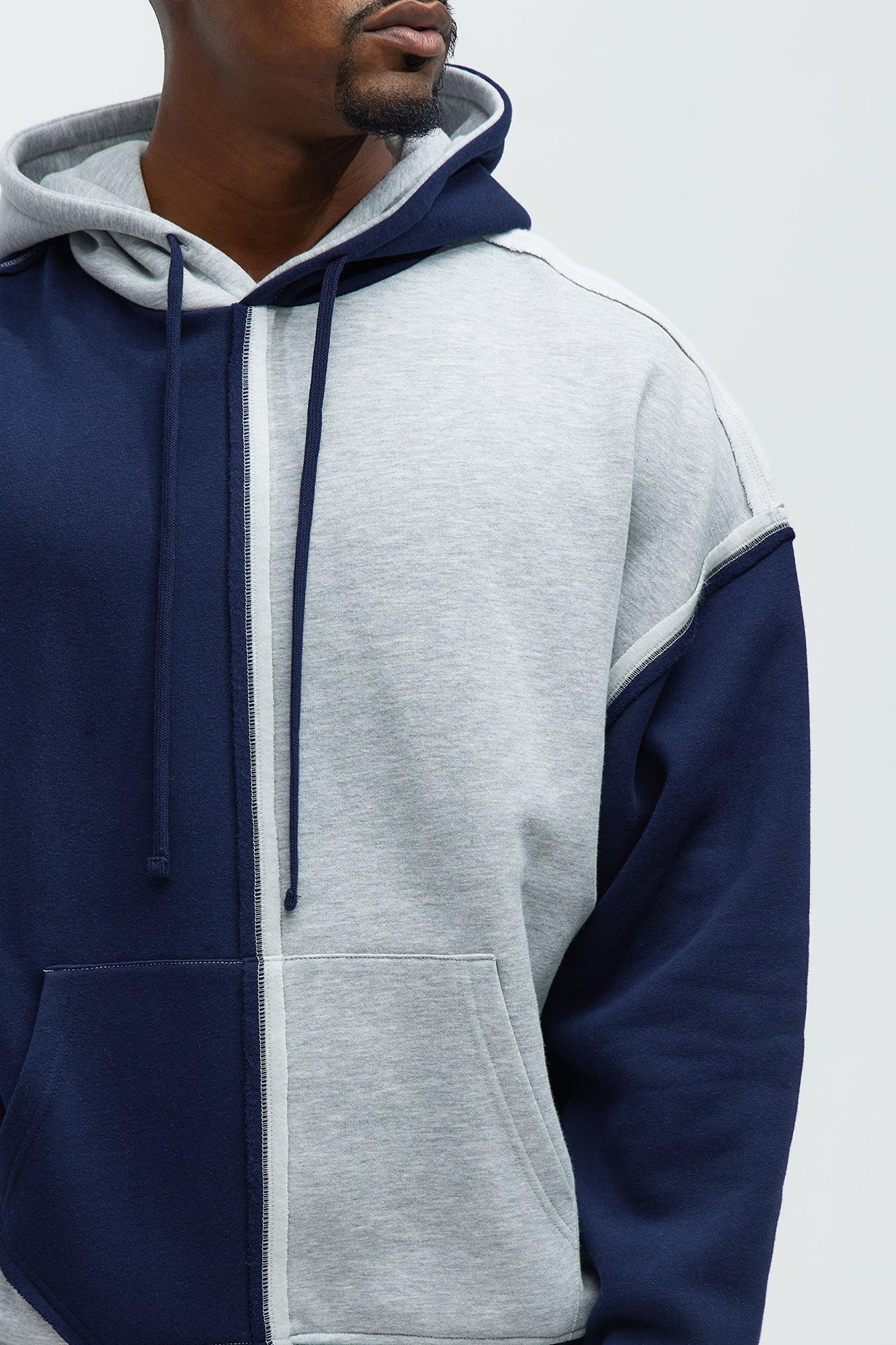 Tyson Destroyed Oversized Hoodie - Blue/combo Product Image
