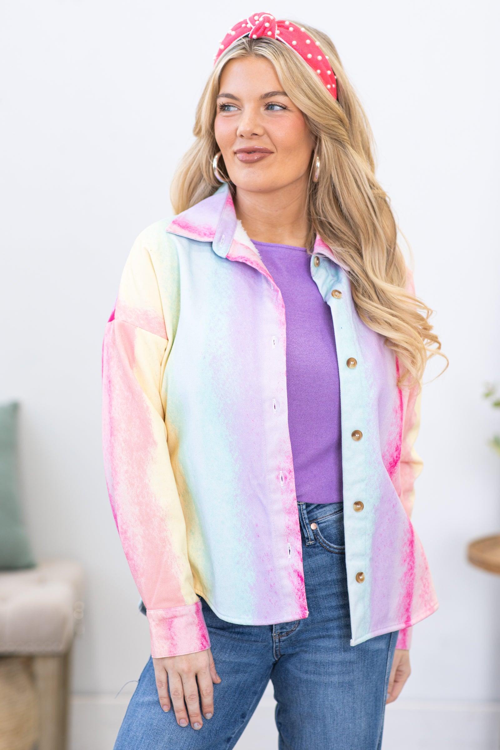 Lavender Multicolor Ombre Jacket Product Image