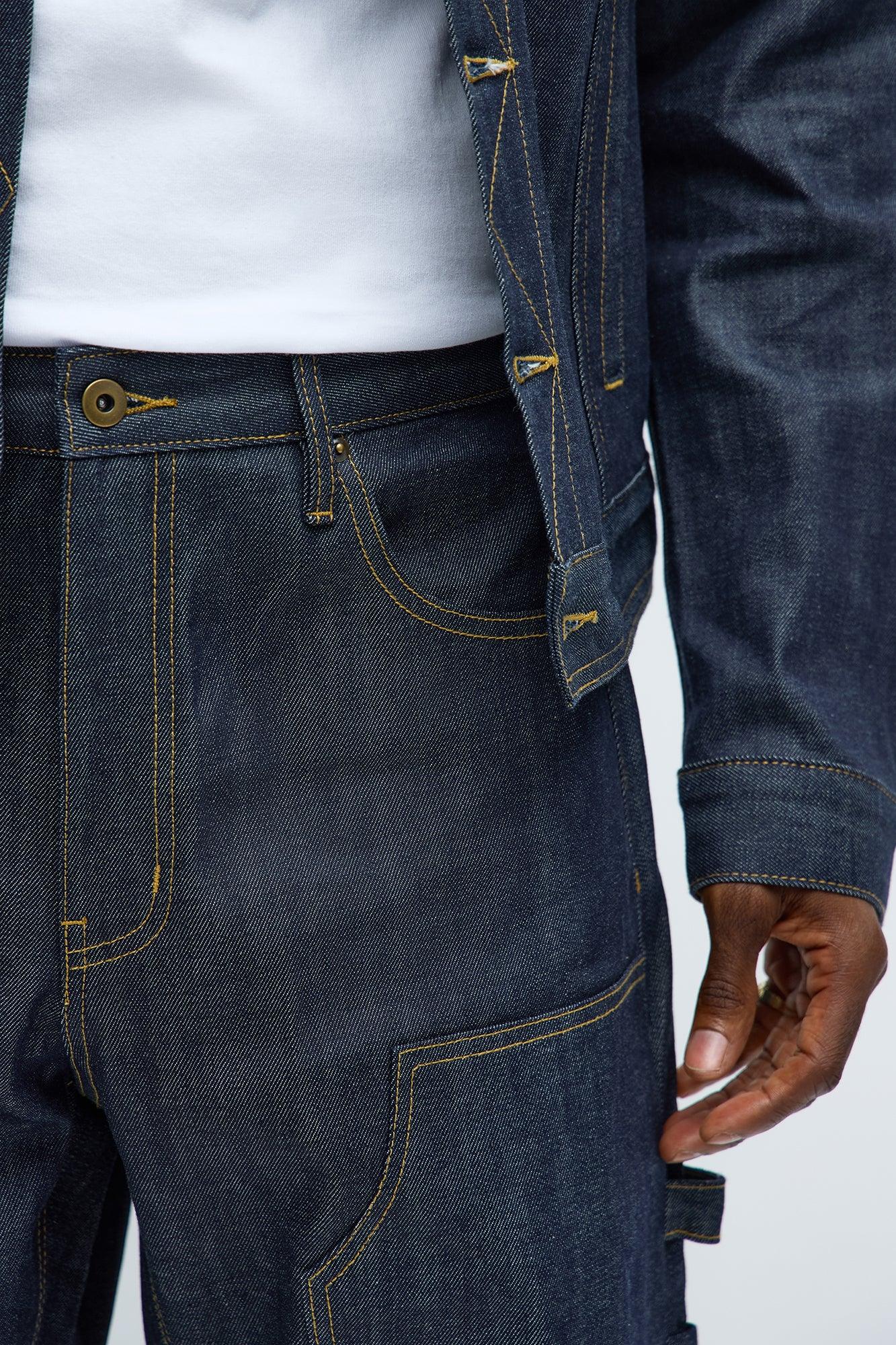 Straight Raw Selvedge Carpenter Jeans - Indigo Male Product Image