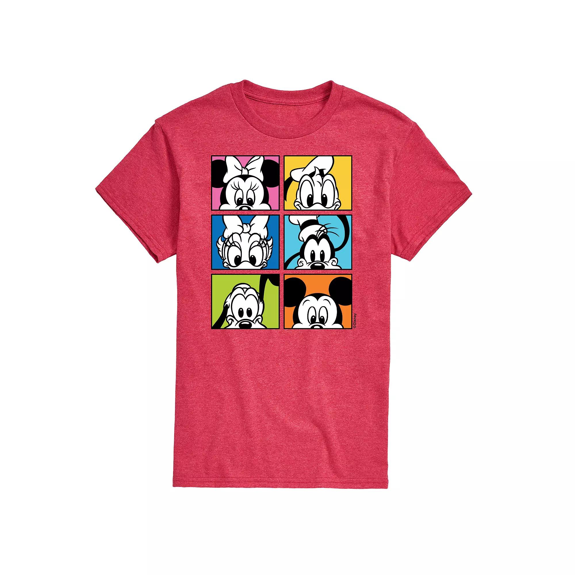 Disney's Mickey Mouse Men's Friends Grid Graphic Tee,  Product Image