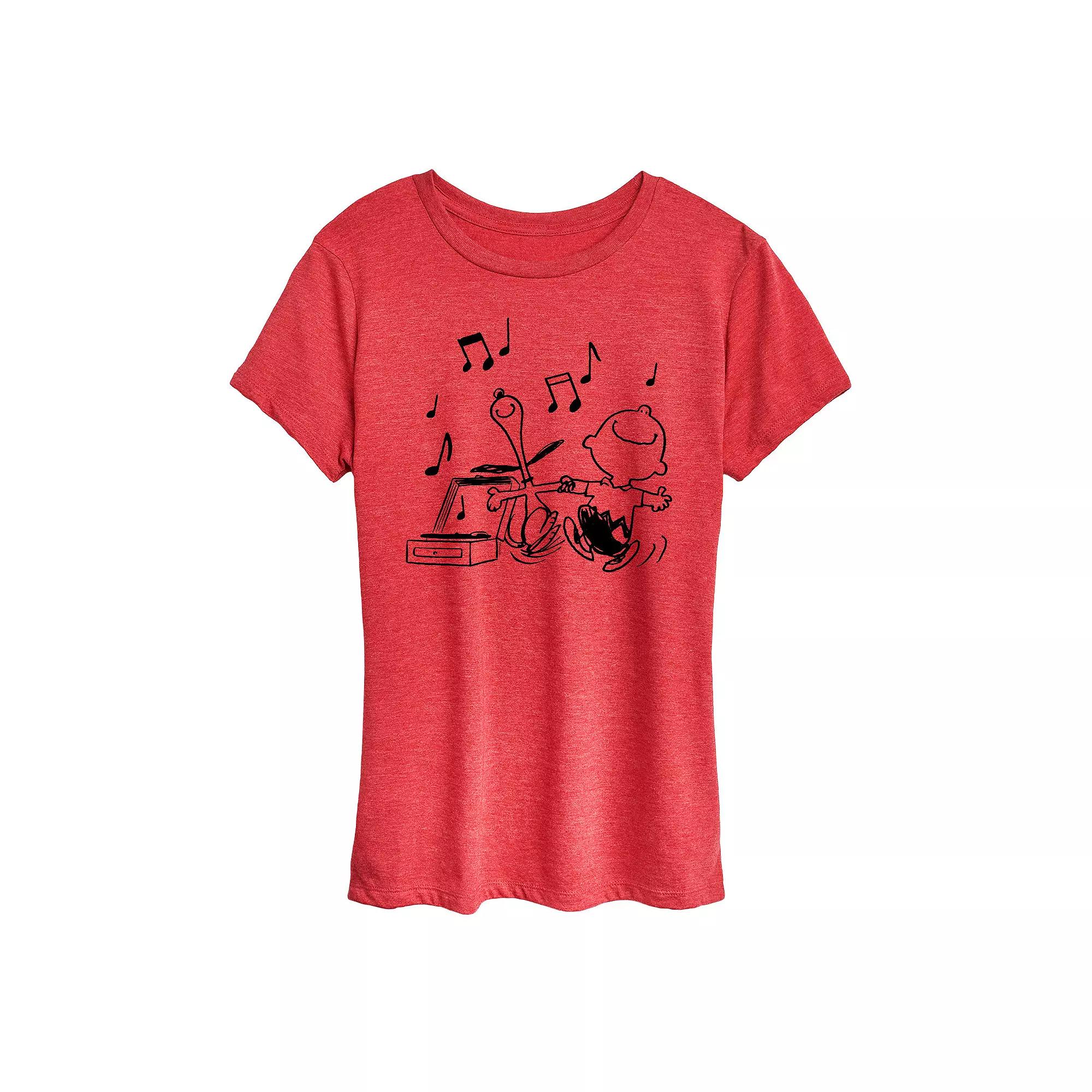 Women's Peanuts Snoopy & Charlie Brown Dancing Graphic Tee,  Product Image