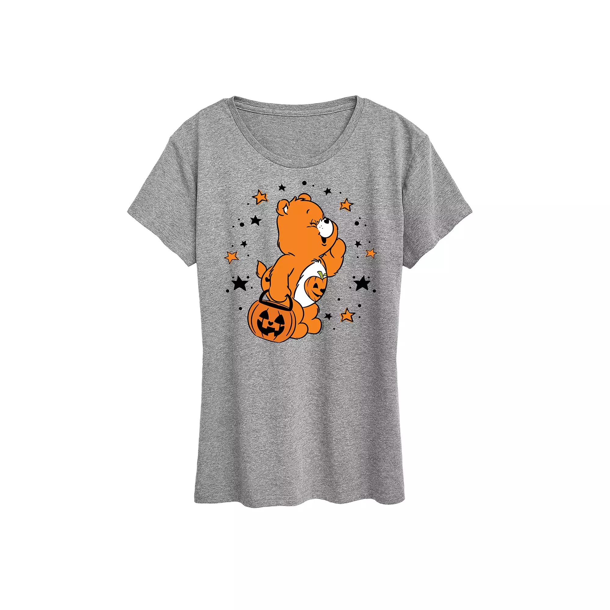 Women's Care Bears Halloween Trick Or Sweet Graphic Tee, Girl's, Size: Medium, Grey Gray Product Image