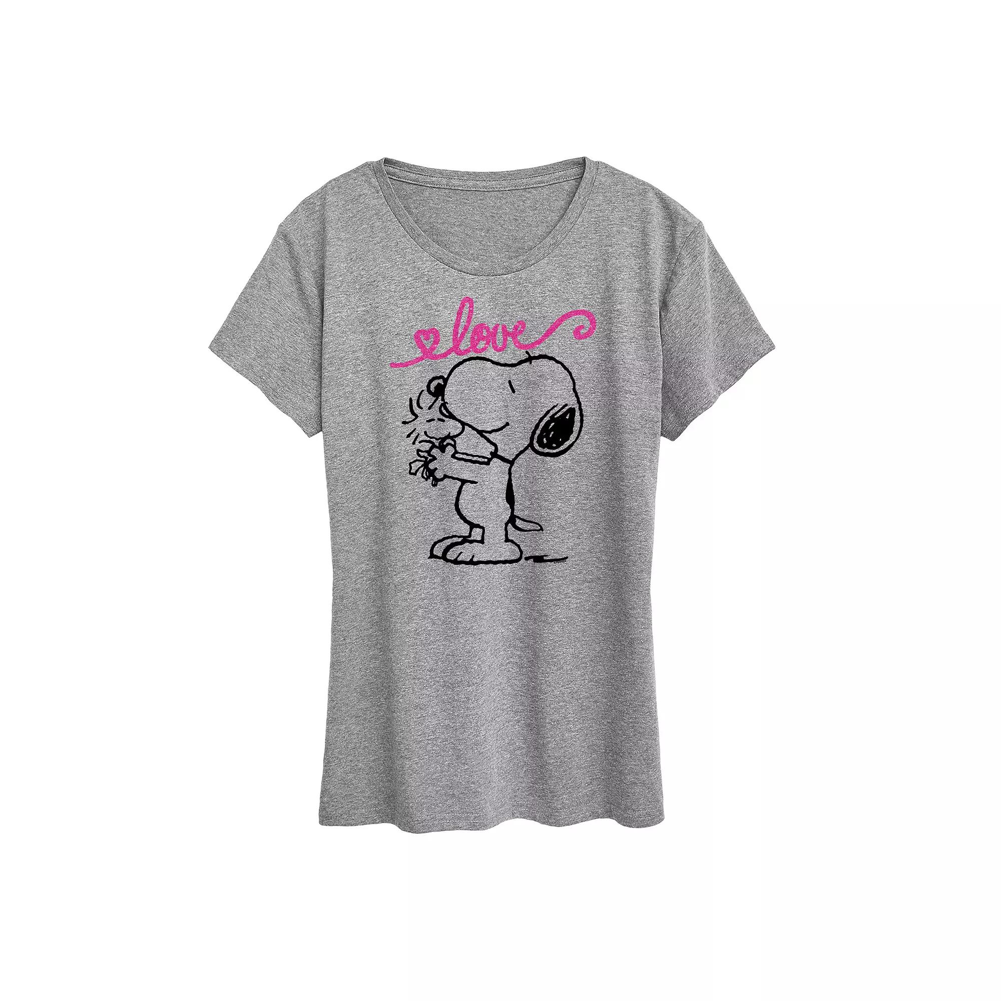 Women's Peanuts Valentine's Snoopy Love Graphic Tee,  Product Image