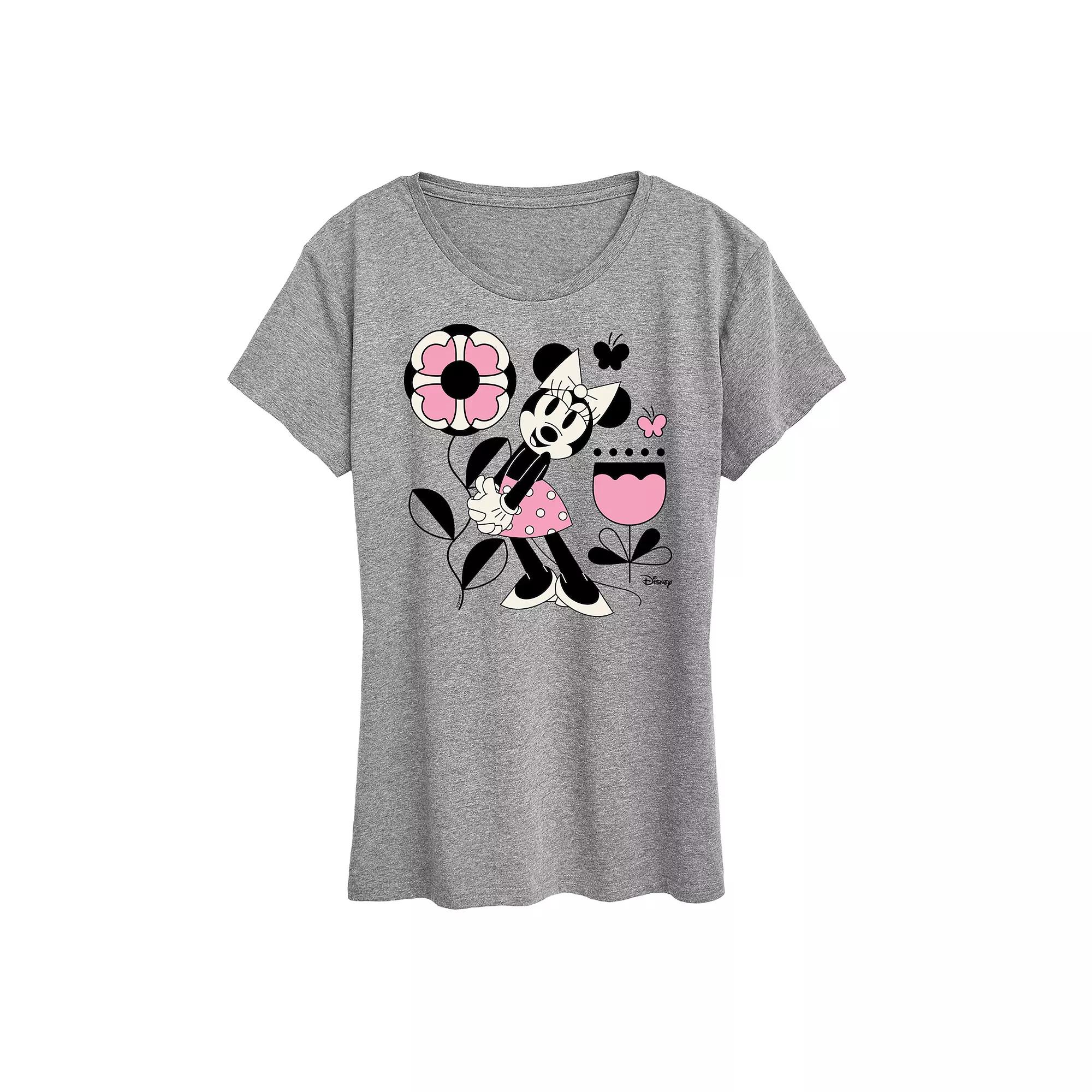 Disney's Minnie Mouse Flower Butterfly Graphic Tee, Women's,  Product Image