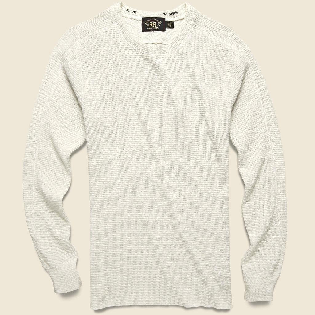 Waffle Crewneck - Paper White Product Image