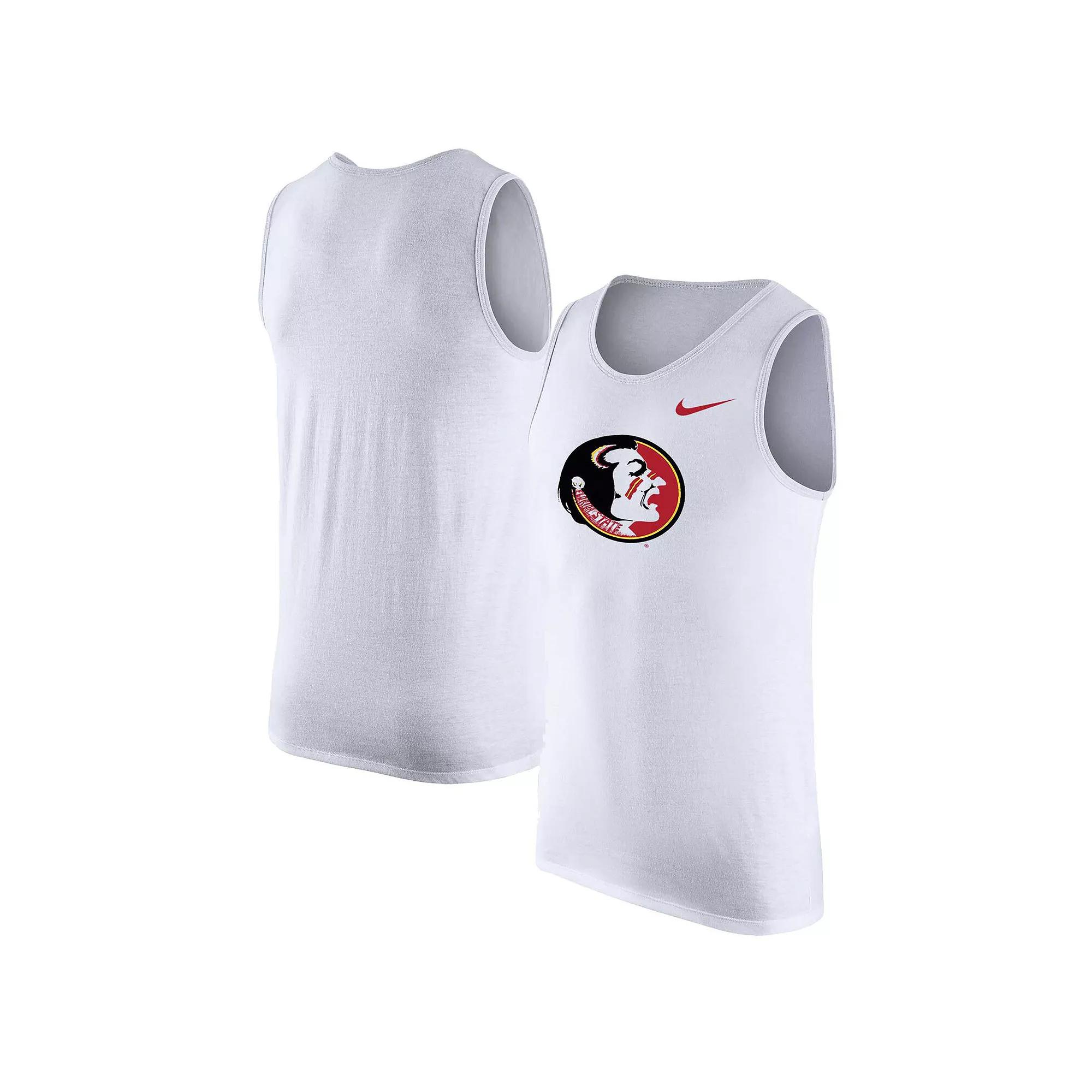 Men's Nike White Alabama Crimson Tide Vintage Logo Performance Tank Top,  Product Image