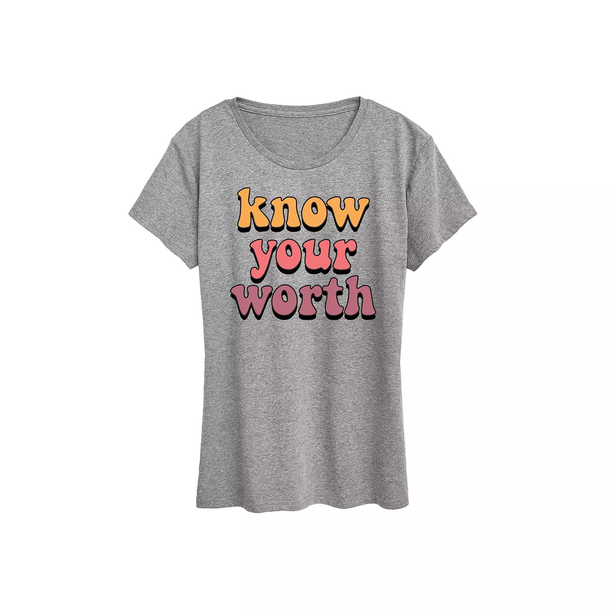 Women's Know Your Worth Graphic Tee,  Product Image