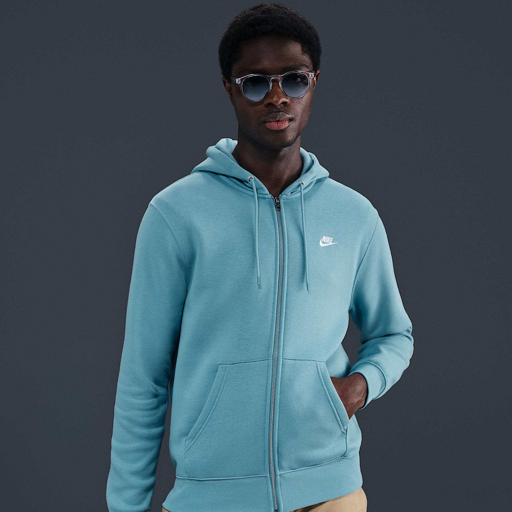 Nike Mens Club Full-Zip Fleece Hoodie | FN3861-464 Product Image