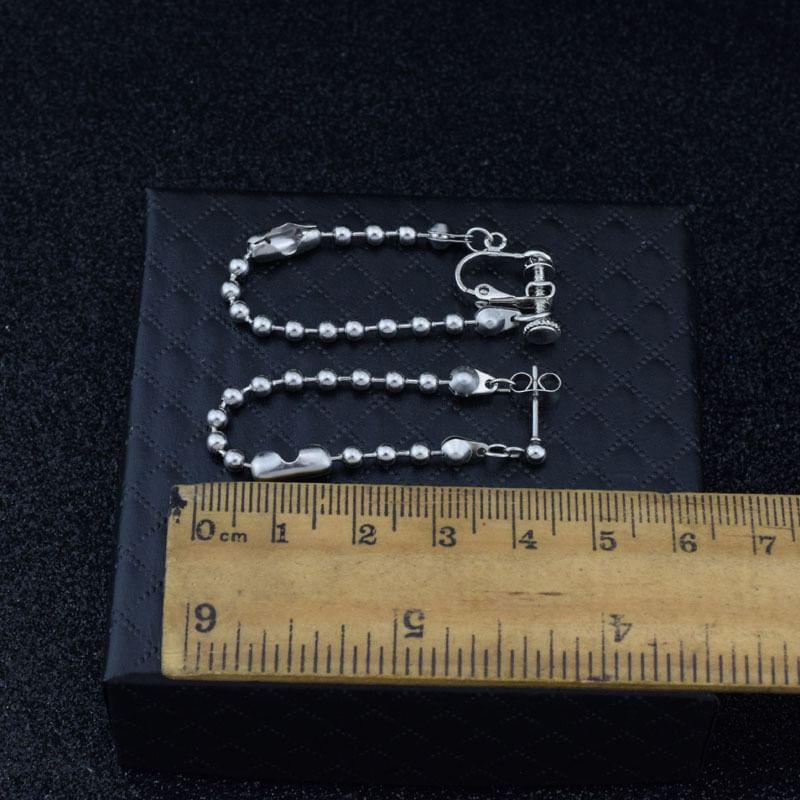 Bead Chain Drop Earring / Clip-On Earring Product Image