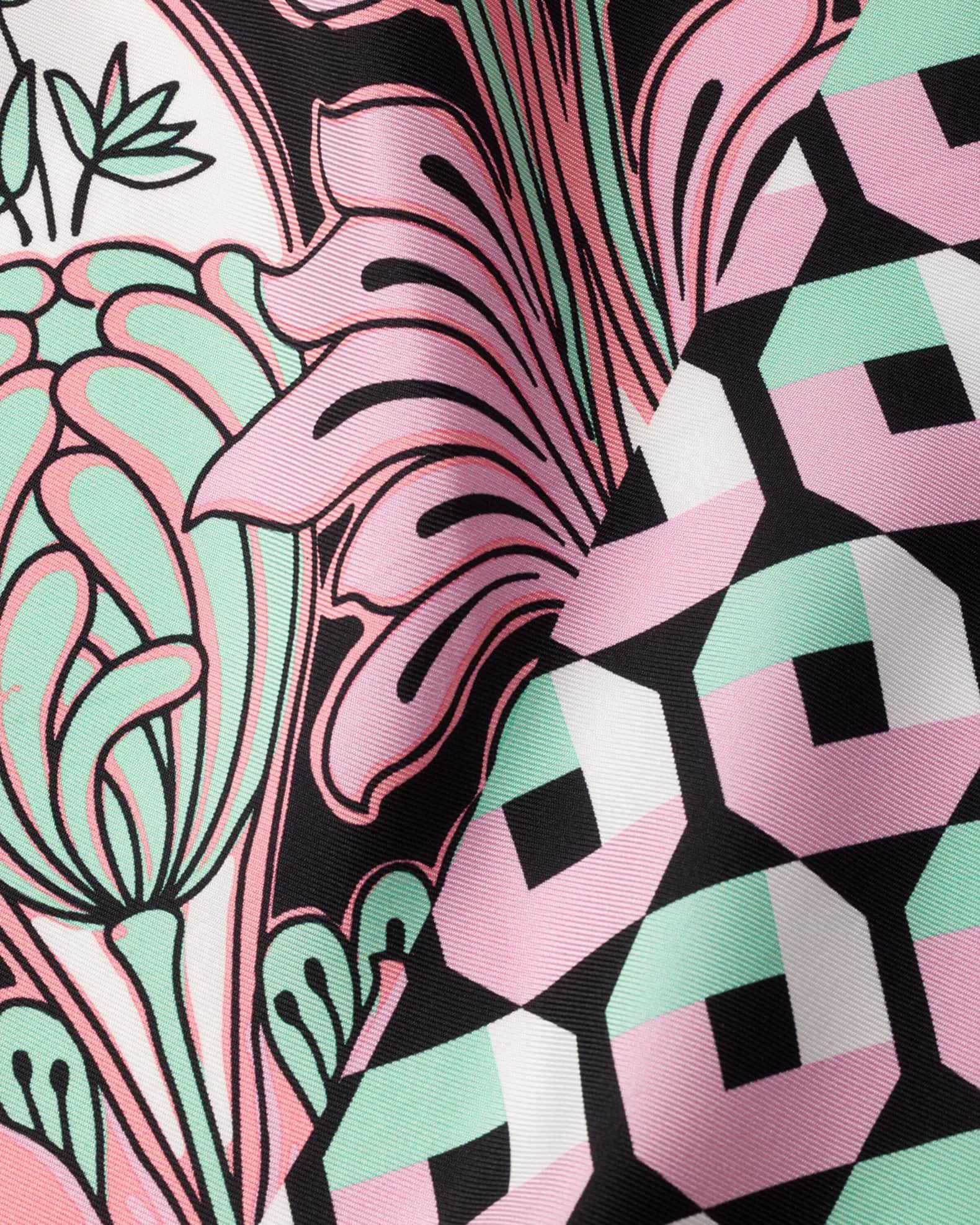 Octagon & Tulip Printed Silk Scarf Product Image