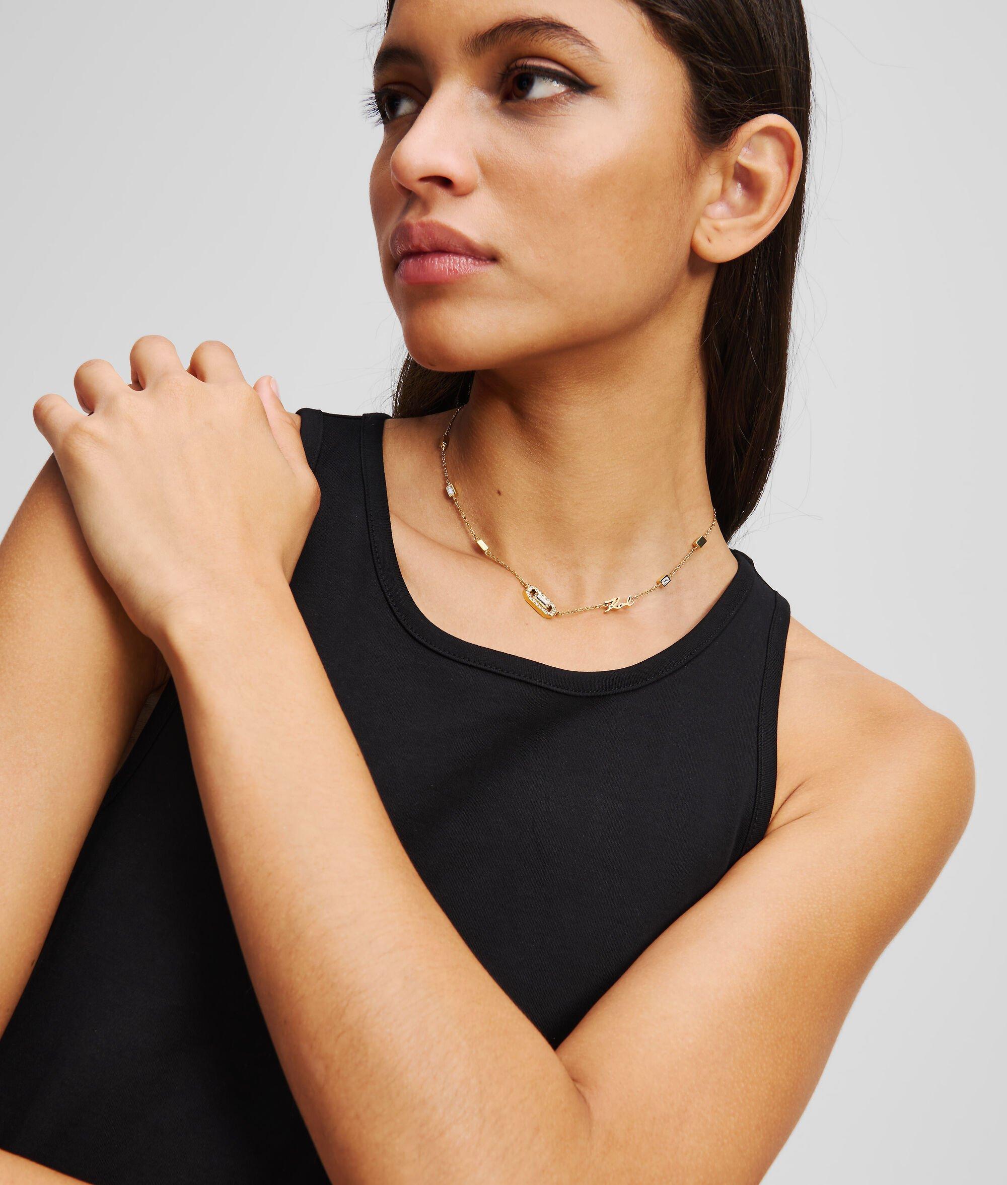 SIGNATURE CRYSTAL CHARM NECKLACE Product Image