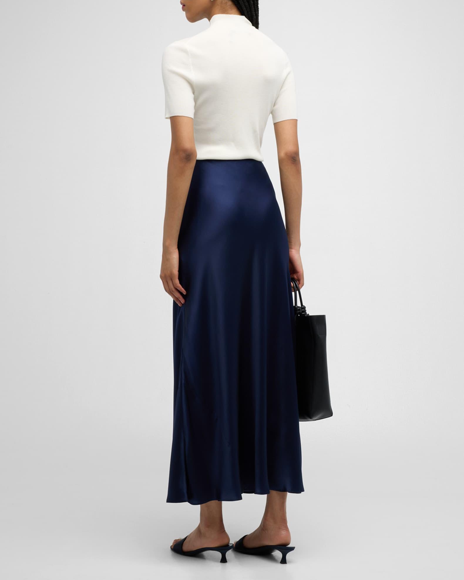 Leenda Regal Merino Wool Short-Sleeve Mock-Neck Top Product Image