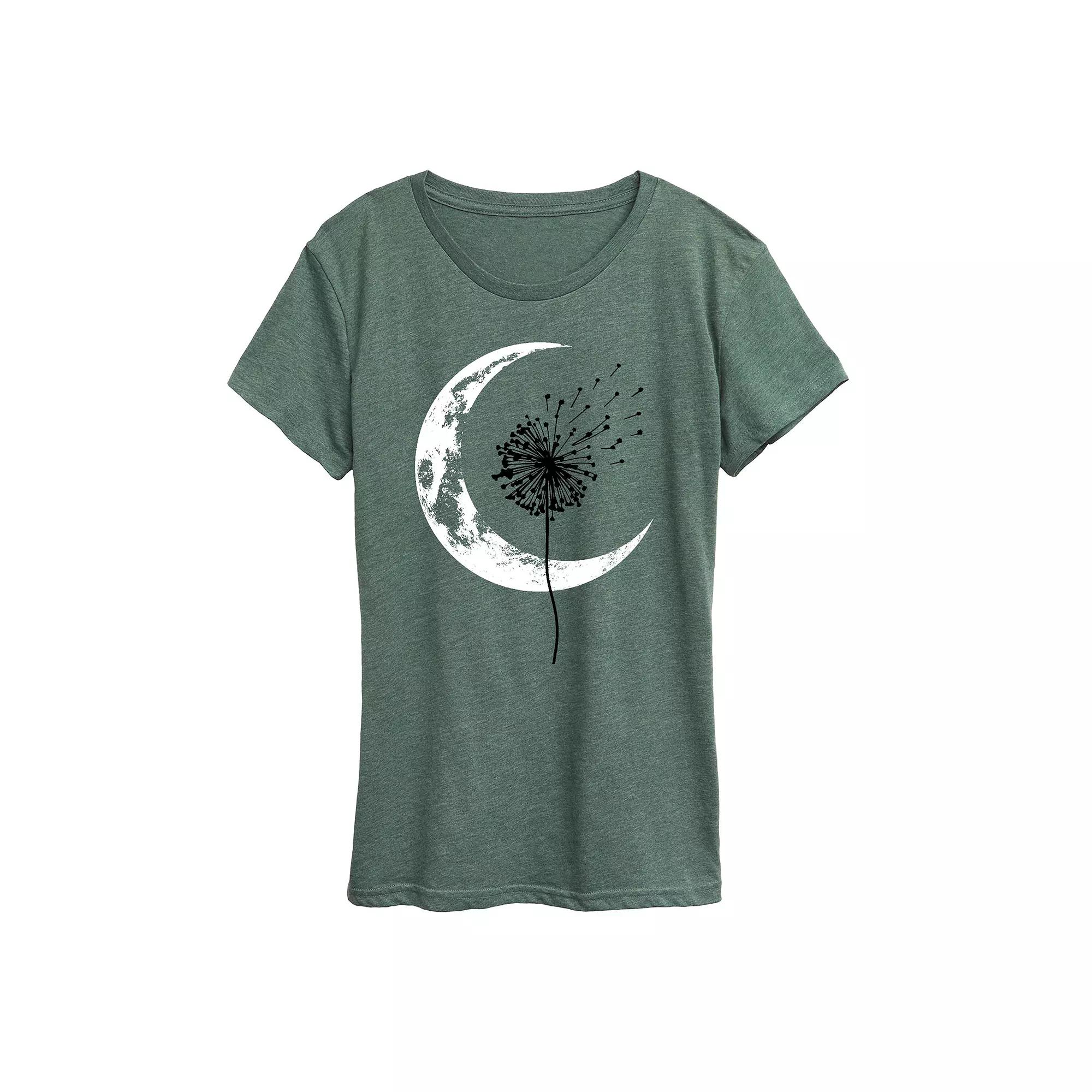 Women's Dandelion Crescent Moon Graphic Tee, Girl's,  Product Image