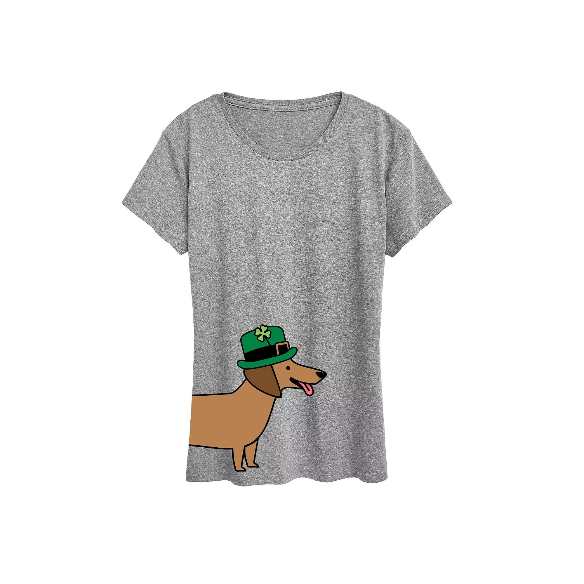 Plus St. Patrick's Day Dachsund Graphic Tee, Women's,  Product Image