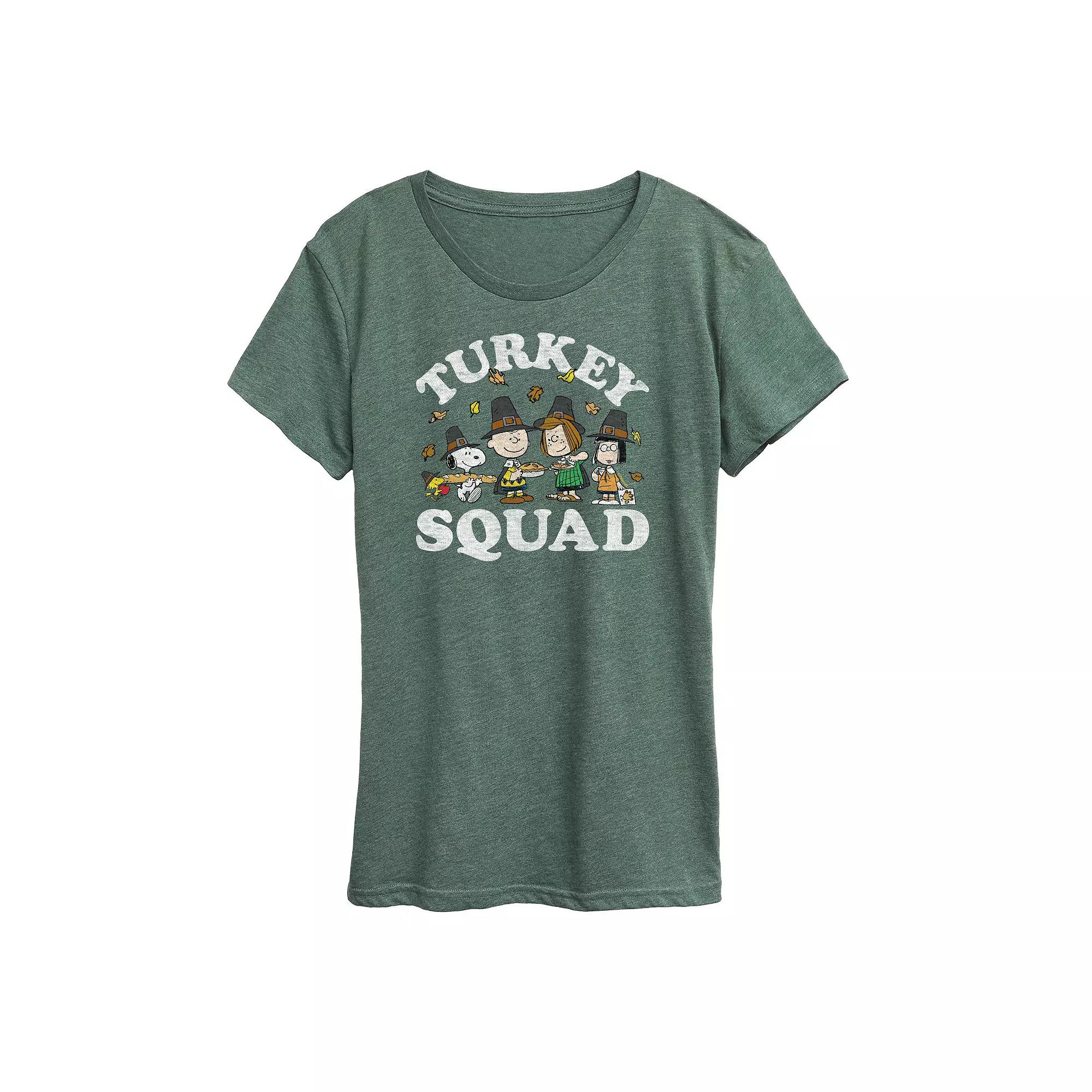 Women's Peanuts Turkey Squad Graphic Tee, Girl's,  Product Image