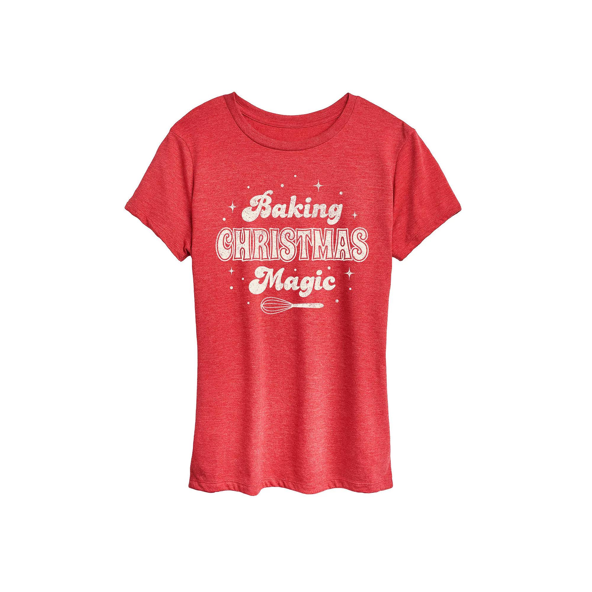 Women's Baking Christmas Magic Graphic Tee, Girl's,  Product Image