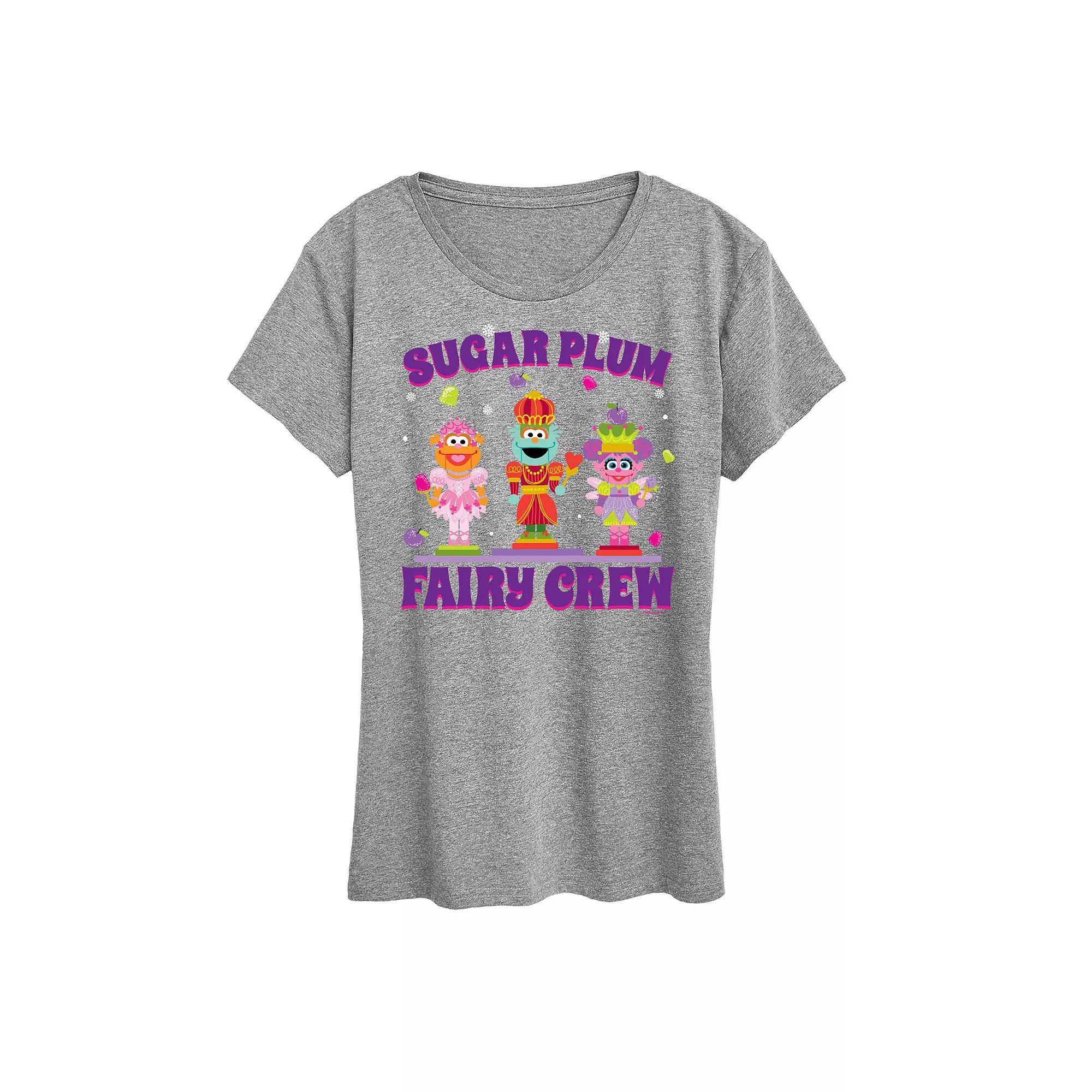 Women's Sesame Street Sugar Plum Crew Graphic Tee, Girl's,  Product Image