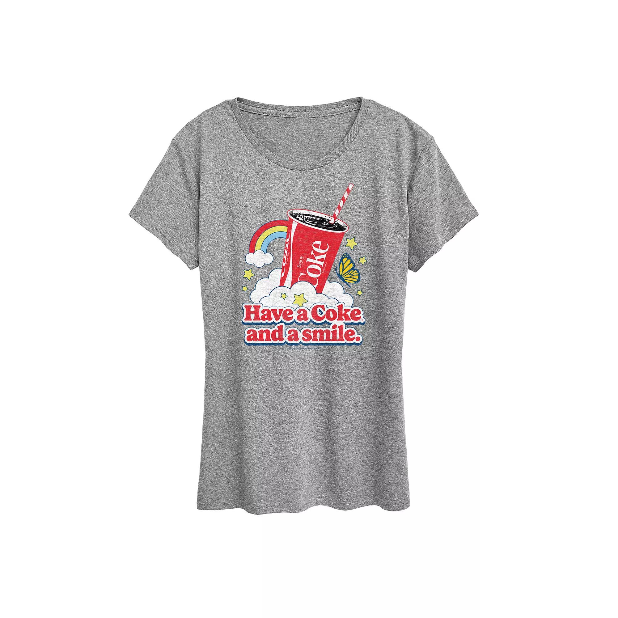 Women's Coca-Cola Coke And A Smile Graphic Tee, Girl's,  Product Image