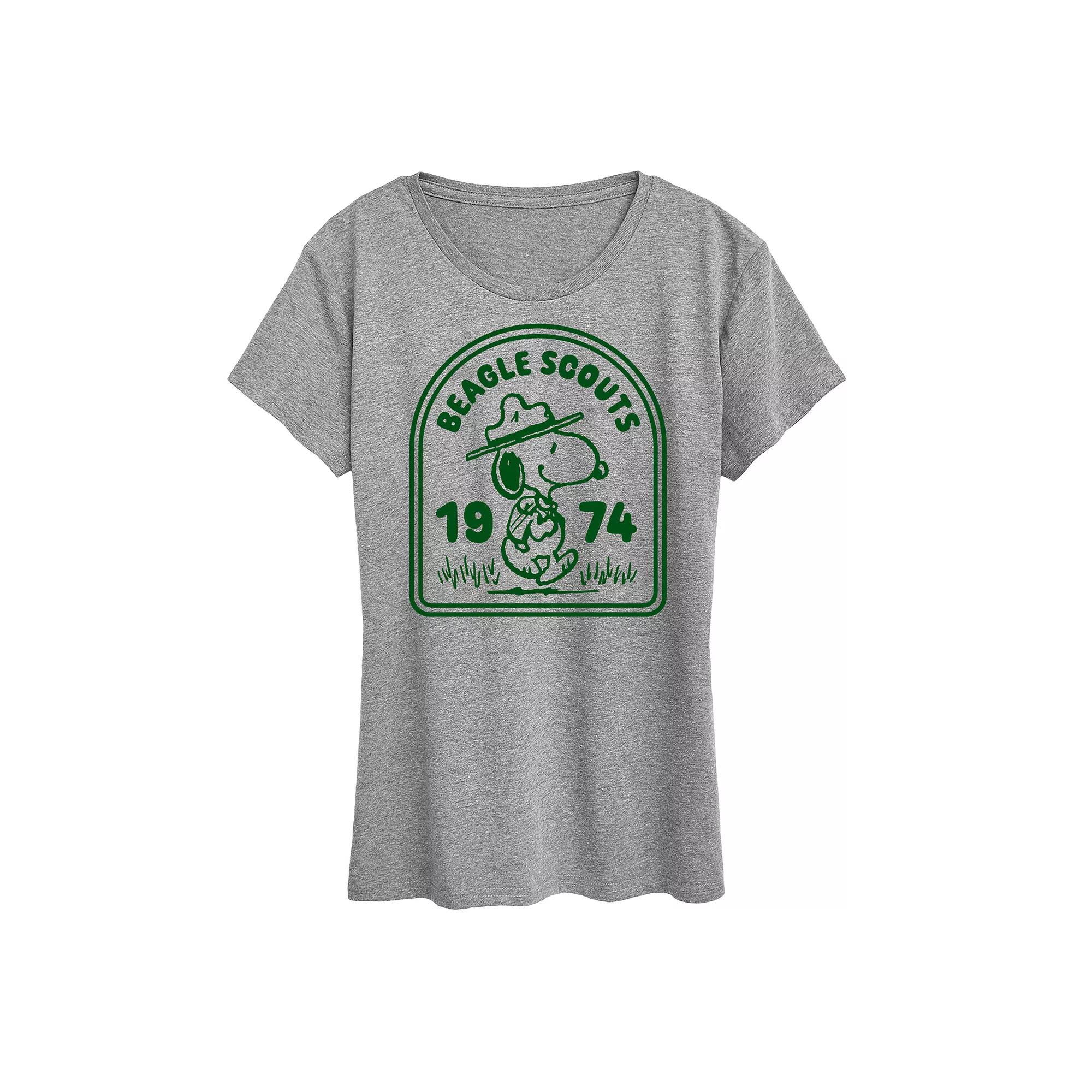 Women's Peanuts Snoopy Beagle Scouts Badge Graphic Tee,  Product Image