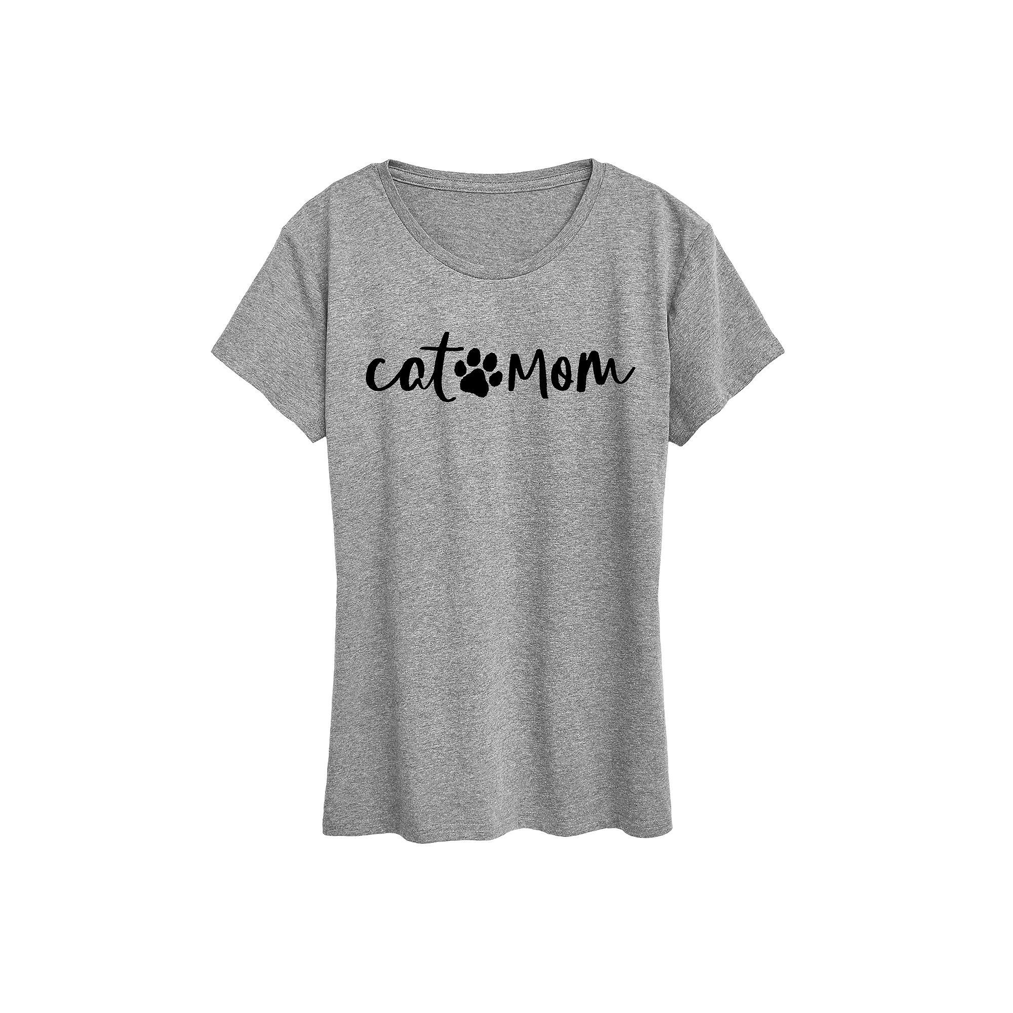 Women's Cat Mom Graphic Tee, Girl's,  Product Image