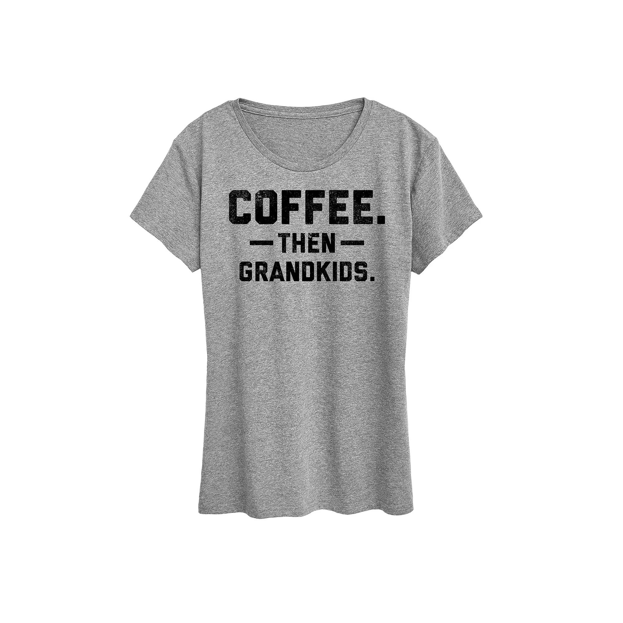 Women's Coffee Then Grandkids Graphic Tee,  Product Image