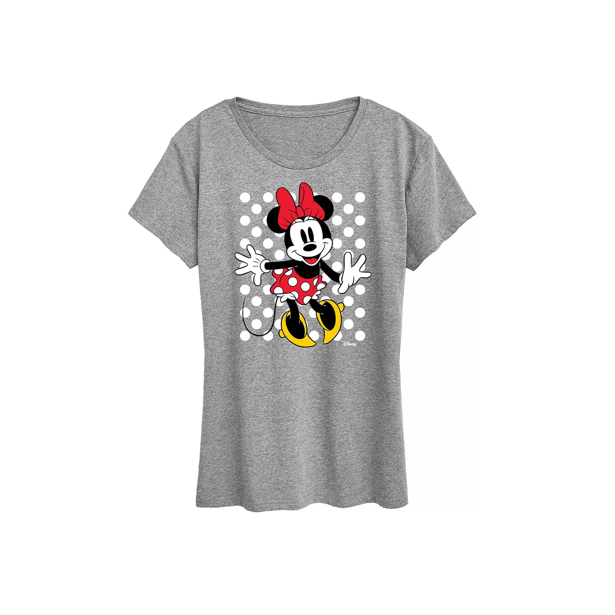Disney's Minnie Mouse With Dots Graphic Tee, Women's,  Product Image