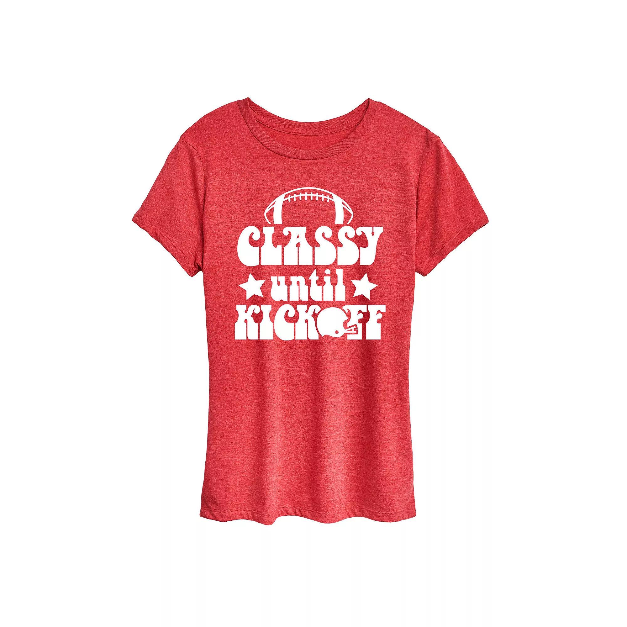 Women's Classy Until Kickoff Graphic Tee, Girl's,  Product Image